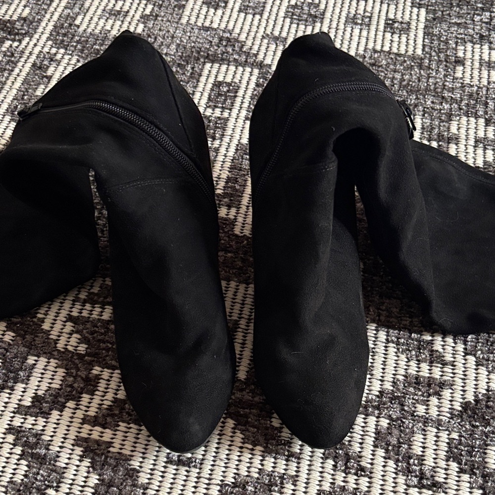 Call It Spring Black Over-the-Knee Boots - Picture 4 of 4